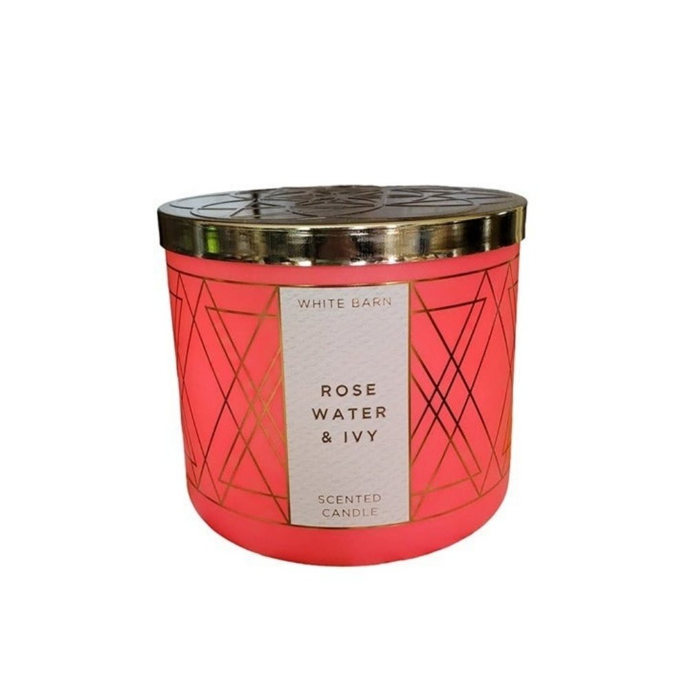 *NEW* White Barn 3 Wick Candle Scent Rose Water & Ivy, 14.5 OZ
